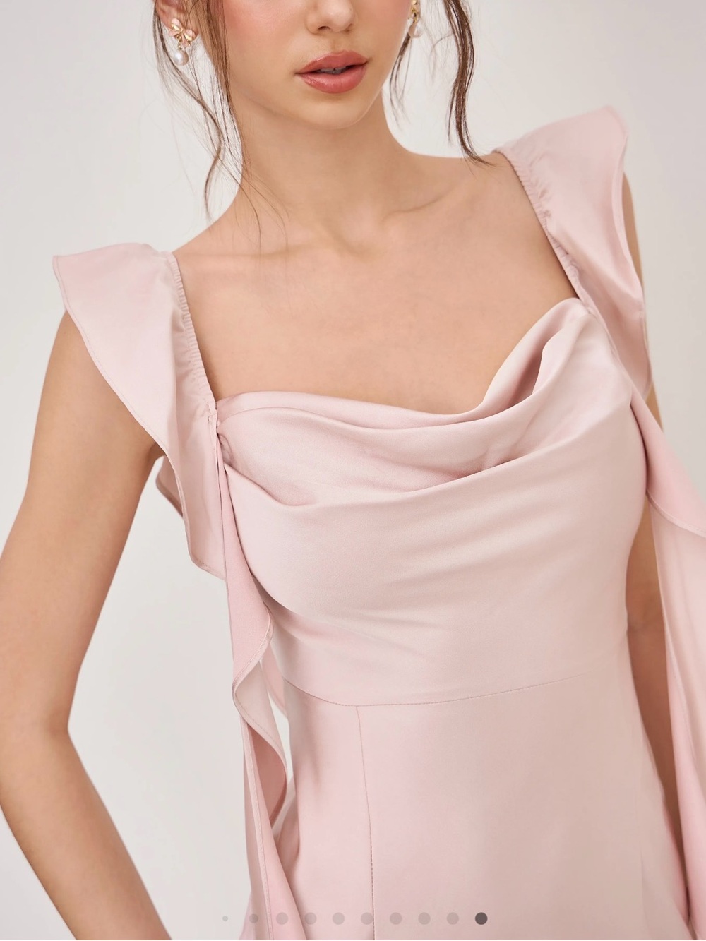 Cider Soft Pink Ruffled Maxi Dress - Picture 3 of 6